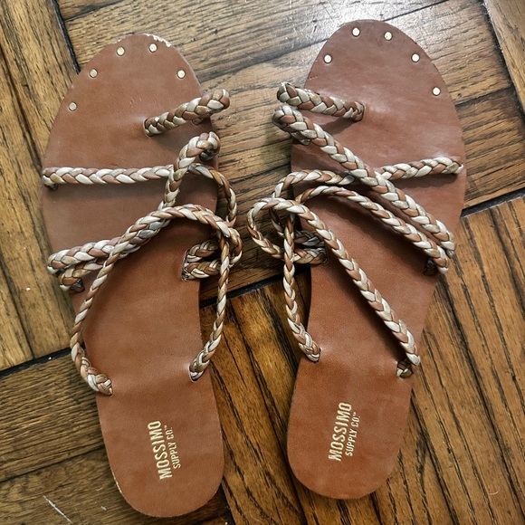 Mossimo Supply Co. Brown Braided Sandals - Picture 1 of 3